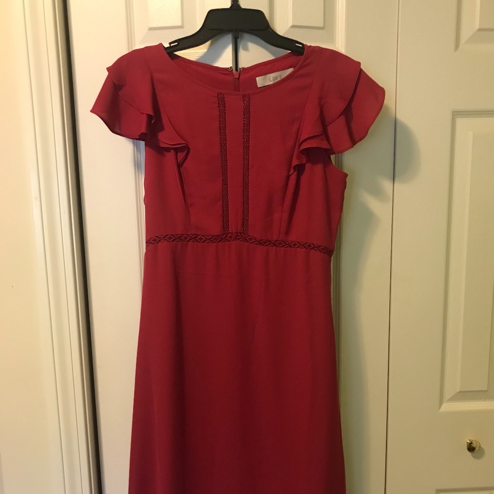 LOFT size 2 midi dress